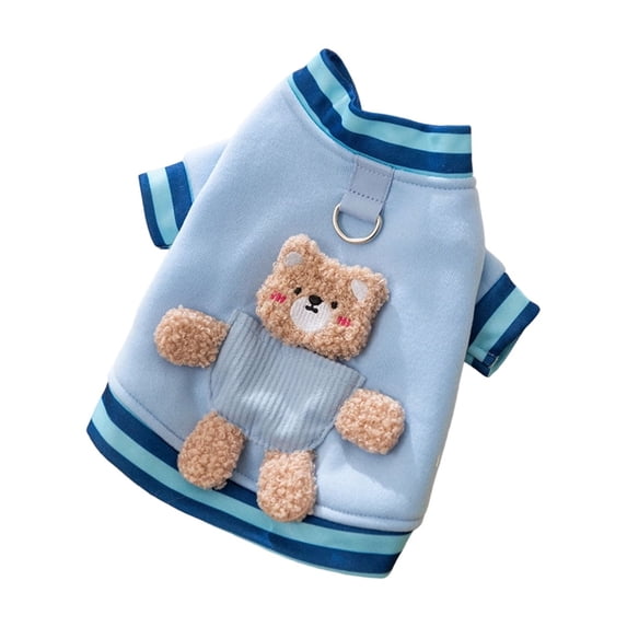 NovaStitch Dogs Clothes Small Dog Sweater Sweatshirt Cute Puppy Sweaters Winter Warm Knitted for Small Puppies Blue M
