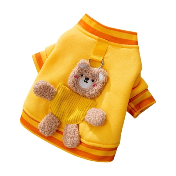 NovaStitch Dogs Clothes Small Dog Sweater Sweatshirt Cute Puppy Sweaters Winter Warm Knitted for Small Puppies Yellow L