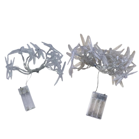NovaStitch Dragonfly Solar String Lights 4.9FT 10 LED Outdoor Waterproof Solar Powered Fairy Lights for Patio Garden Yard Fence Wedding Party String Lights