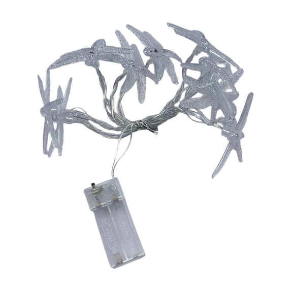 NovaStitch Dragonfly Solar String Lights 4.9FT 10 LED Outdoor Waterproof Solar Powered Fairy Lights for Patio Garden Yard Fence Wedding Party String Lights