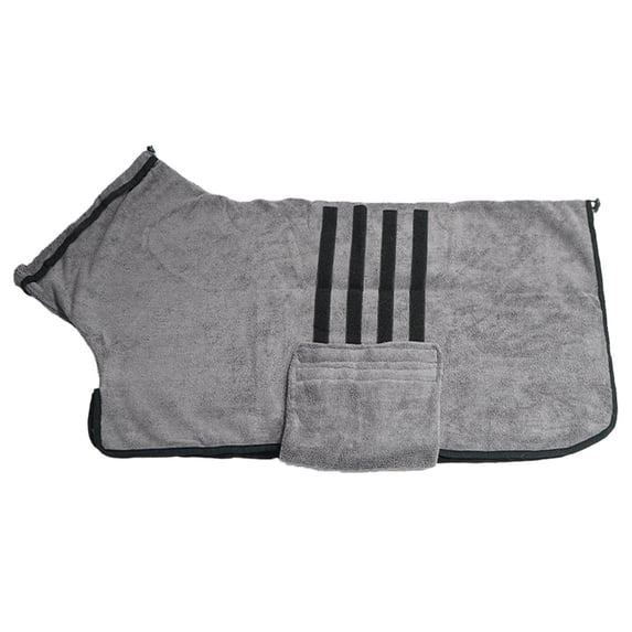 NovaStitch Fast Drying Adjustable Pet Clothes Sweater Microfibre Dog Bathrobe Towel Wrap Super Absorbent Dog Drying Coat Bath Robe for Puppy Medium Large Dogs a 2XL