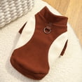 thumbnail image 1 of NovaStitch Fleece Pet Sweater for Small Dogs Color Blocking Warm Winter Dog Pullover Sweatshirt Cozy Soft Puppy Clothes Coffee 2XL, 1 of 3