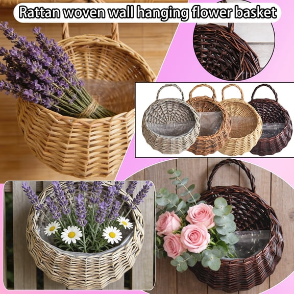 NovaStitch Handwoven Storage Basket Fruit Vegetable Flower Baskets Rattan Shopping Bag Bread Picnic Basket Desktop Sundries Organizer