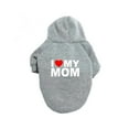 thumbnail image 1 of NovaStitch I Love My MOM Letter Print Dogs Clothes Dog Basic Hoodie Soft Cold Weather Dog Sweaters for Medium Large Dogs Cozy Fabric Warm Sweatshirt Gray L, 1 of 5