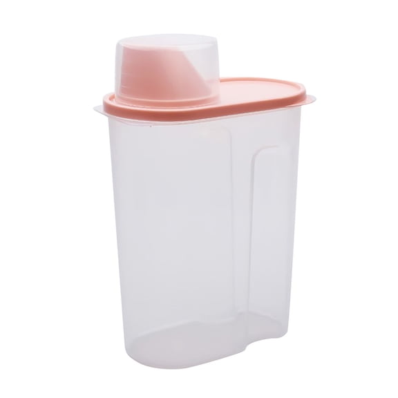NovaStitch Large Grain Storage Container Airtight Sealed Food Jar for Cereal Rice Flour Kitchen Pantry Organizer Canister in Pink