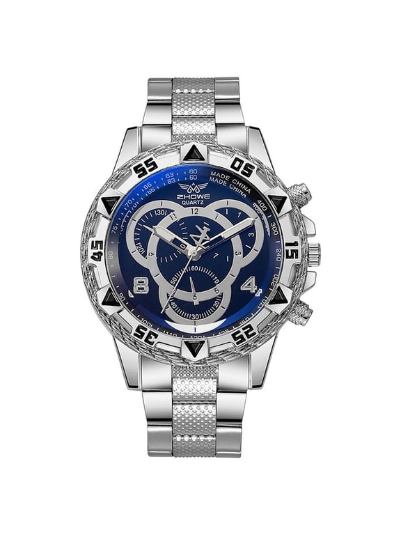 Men‘s Business Fashion Watch Alloy Band Classic Quartz Movement Analog Display Luminous Date Window for Daily Office Wear - Silver
