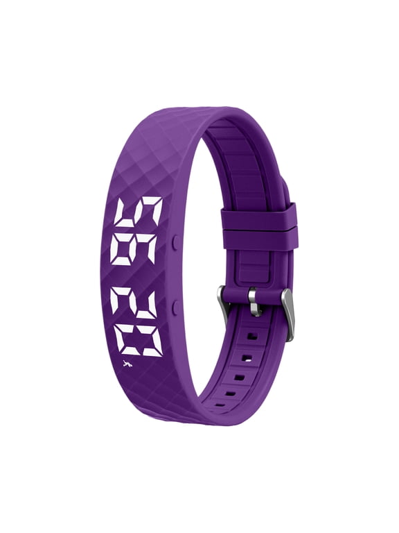 Men's Smart Watch Fitness Tracker with Vibration Reminder Alarm Rechargeable Activity Monitor Step Counter Calorie Tracker for Men - Purple