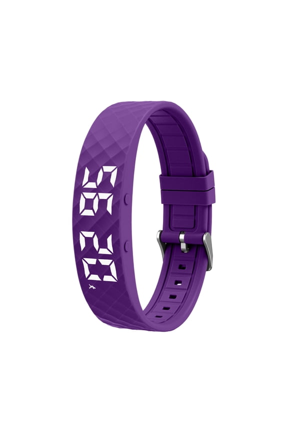 Men's Smart Watch Fitness Tracker with Vibration Reminder Alarm Rechargeable Activity Monitor Step Counter Calorie Tracker for Men - Purple
