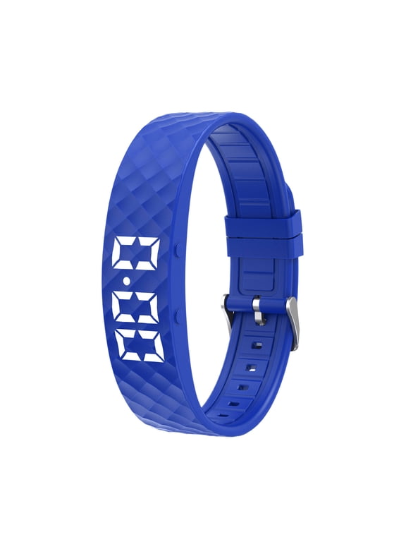Men's Smart Watch Fitness Tracker with Vibration Reminder Alarm Rechargeable Activity Monitor Step Counter Calorie Tracker for Men - Blue