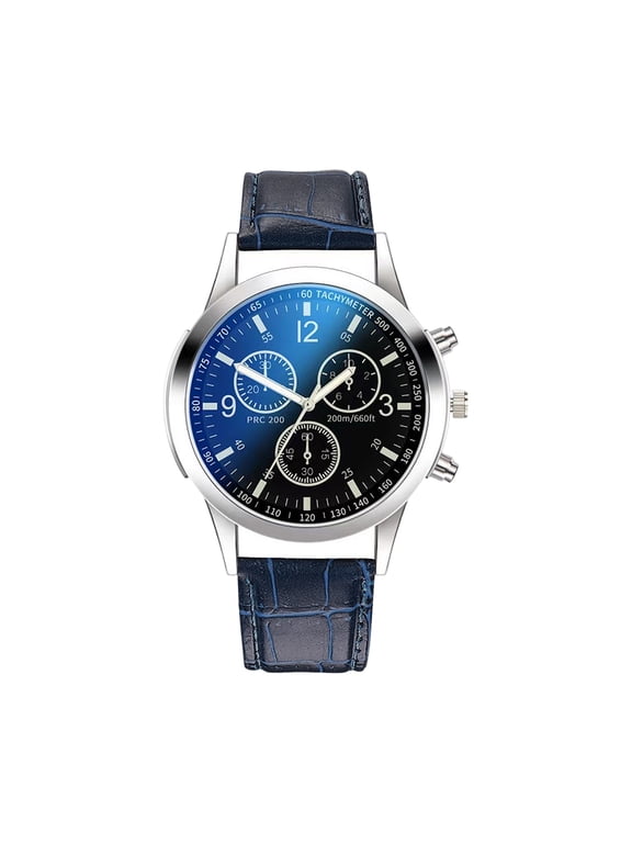 Men's Watch Stainless steel Quartz Analog Watch Fashion Leather Watches Casual Daily Wear with Date Window Gift for Men and Women Accessories