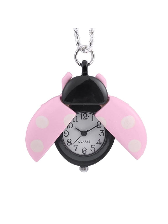 Mini Creative Pocket Watch, Cute Insect Design Watch for Women, Novelty Insect Pocket Watches for Men Accessory Student Pocket watches