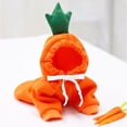 thumbnail image 1 of NovaStitch Pet Clothes Dog Hoodies Warm Sweatshirt Coat Puppy Autumn Winter Apparel Jumpsuit with Fruit Hood Carrot Orange M, 1 of 5