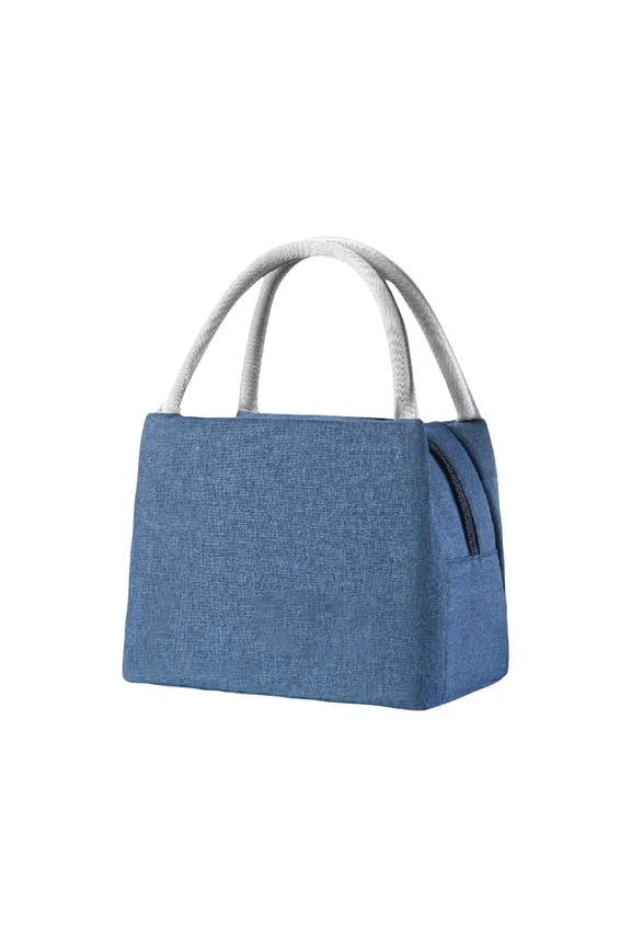 Portable Lunch Box Insulated Cooler Bag Thermal Bento Container for Work Travel Camping Meal Prep in Cerulean Blue