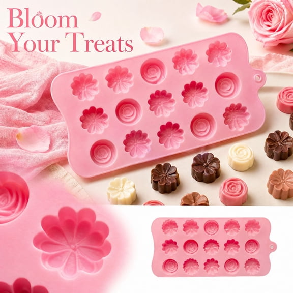 3D Star Silicone Mold, 15 Cavity Non-Stick Silicone Mold for Chocolate ...