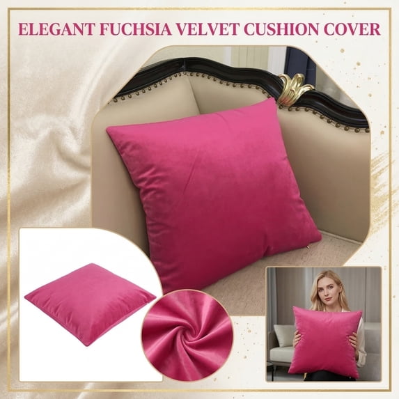 NovaStitch Solid Velvet Throw Pillow Cover, Soft Luxury Decorative Square Cushion Case with Hidden Zipper for Sofa Couch Bedroom Multiple Sizes Home Decor