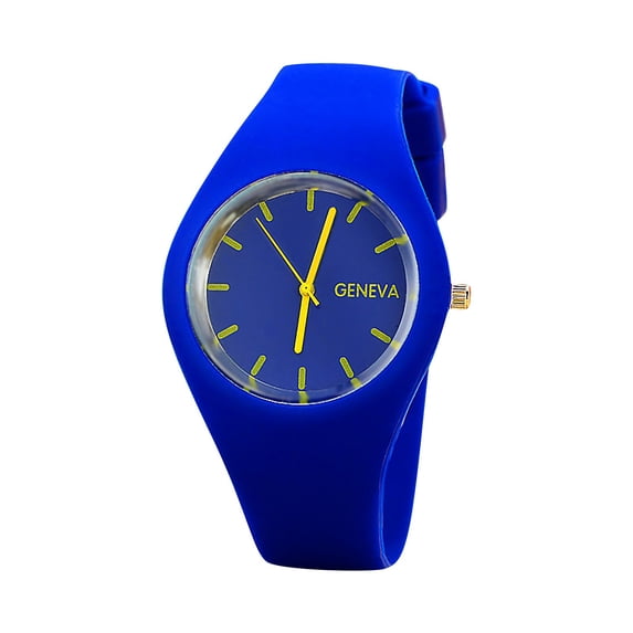 NovaStitch Watches for Women Sport Watch Candy Color Silicone Band Casual Quartz Analog Luminous for Daily Wear Birthday Gift - Blue