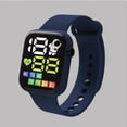 thumbnail image 1 of NovaStitch Week Display Waterproof Sport Wristband for School Teens, Digital Electronic Watch with Date Time, Casual Silicone Wrist Watch for Students - Dark Blue, 1 of 7