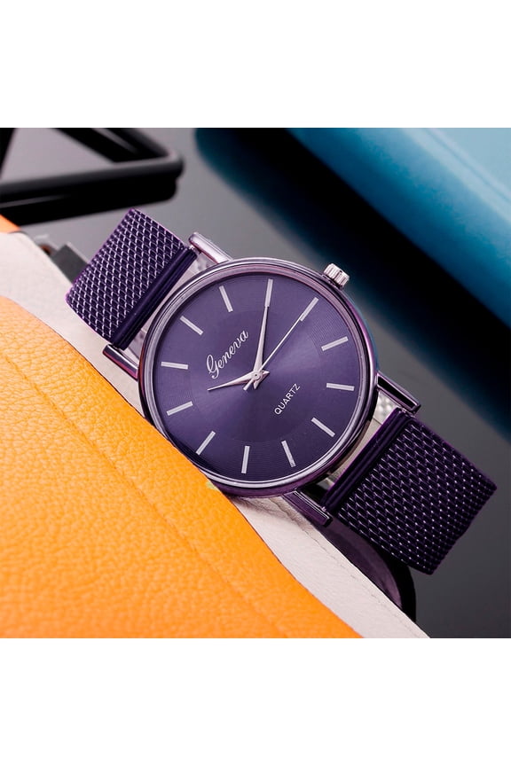 Women's Quartz Watch Purple Analog Display Classic Dress Watch for Ladies Casual Daily Wear Birthday Gift - Purple