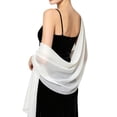 thumbnail image 1 of NovaStitch Women's Shawl Lightweight Chiffon Shawl Wrap for Evening Party Dress, Sheer Fringed Scarf for Women Wedding Guest Banquet, Elegant Spring Summer Wrap for Ladies, 1 of 3