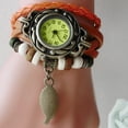 thumbnail image 1 of NovaStitch Women's VintageLeather Wrap Bracelet Watch Leaf Charm Pendant Analog Quartz for Ladies Boho Jewelry Gift, 1 of 5