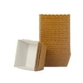 thumbnail image 1 of Novacart Beige Easybake Square Baking Mold, 2-3/8" x 2-3/8" x 1-3/8" - Pack of 60, 1 of 4