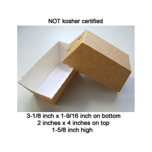 Novacart Beige / White Easybake Paper Baking Mini Loaf Pan 100 Pieces, Pack Of 100
