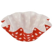 Novacart Brioche/Floret Baking Cup 1-7/8 Inch Bottom Diameter. x 1-3/8 High, Red with White Dots - Pack of 50