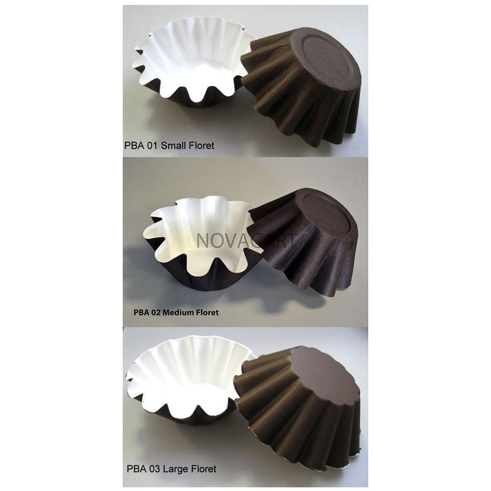 Novacart PBA 2.5 Brioche Floret Paper Baking Cups - JUMBO Size - 2