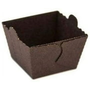 Novacart Easybake Brown Cube Mold with Tab 40, 1-13/16" x 1-13/16" x 1-1/2" high