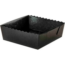 Novacart Easybake Square Black Mold Inch x Inch x Inch High 12, 4-1/4" x 4-1/4" x 1-1/2"H
