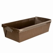 Novacart Optima Series Brown Disposable Loaf Mold, 7" x 3-1/8" Bottom x 2-3/16" High - Pack of 15