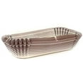 thumbnail image 1 of Novacart Rectangle Glassine Paper Condiment Candy Party Cup 3.63" x 1.38" Bottom, 1.19" High, Brown-Striped Exterior - Box of 2000, 1 of 1