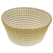 Novacart Round Paper Cup with Gold-Patterned Outside, 1-3/4 Base Diameter, 7/8 High - Pack of 200