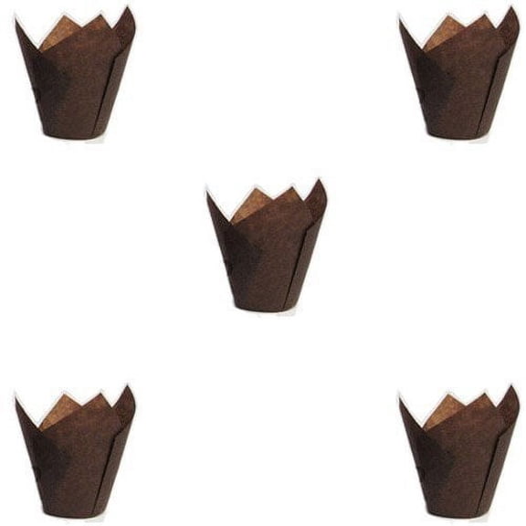 Novacart Tulip Baking Cup, Brown 195, 1-1/4" to 2-3/4" High