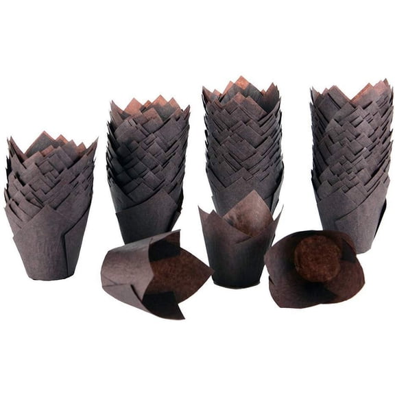 Novacart Tulip Cupcake Muffin Baking Cup Wraps Standard 200 Count