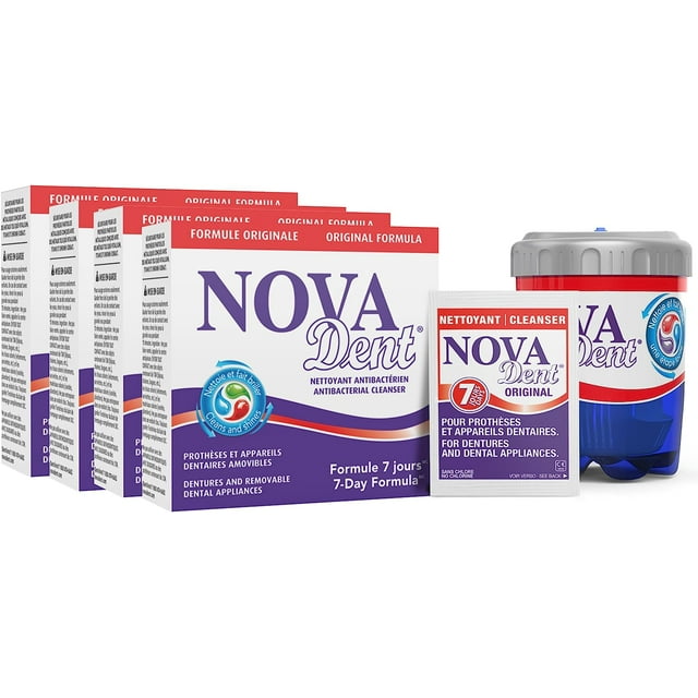 Novadent Dentures Cleaner For Dental Appliances, Retainers, Trays, Mouth Guards, Teeth