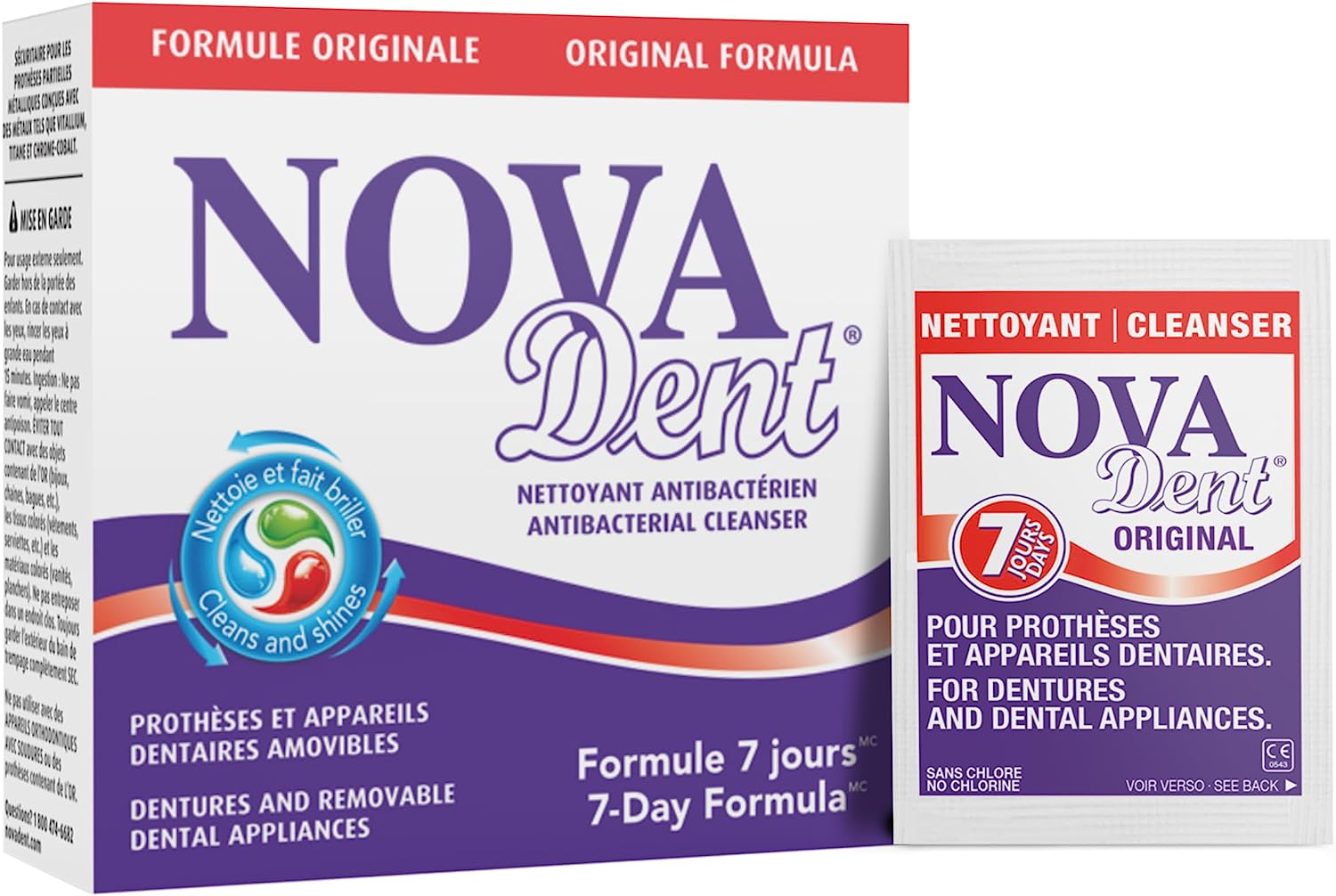 Novadent Dentures Cleaner For Dental Appliances, Retainers, Trays