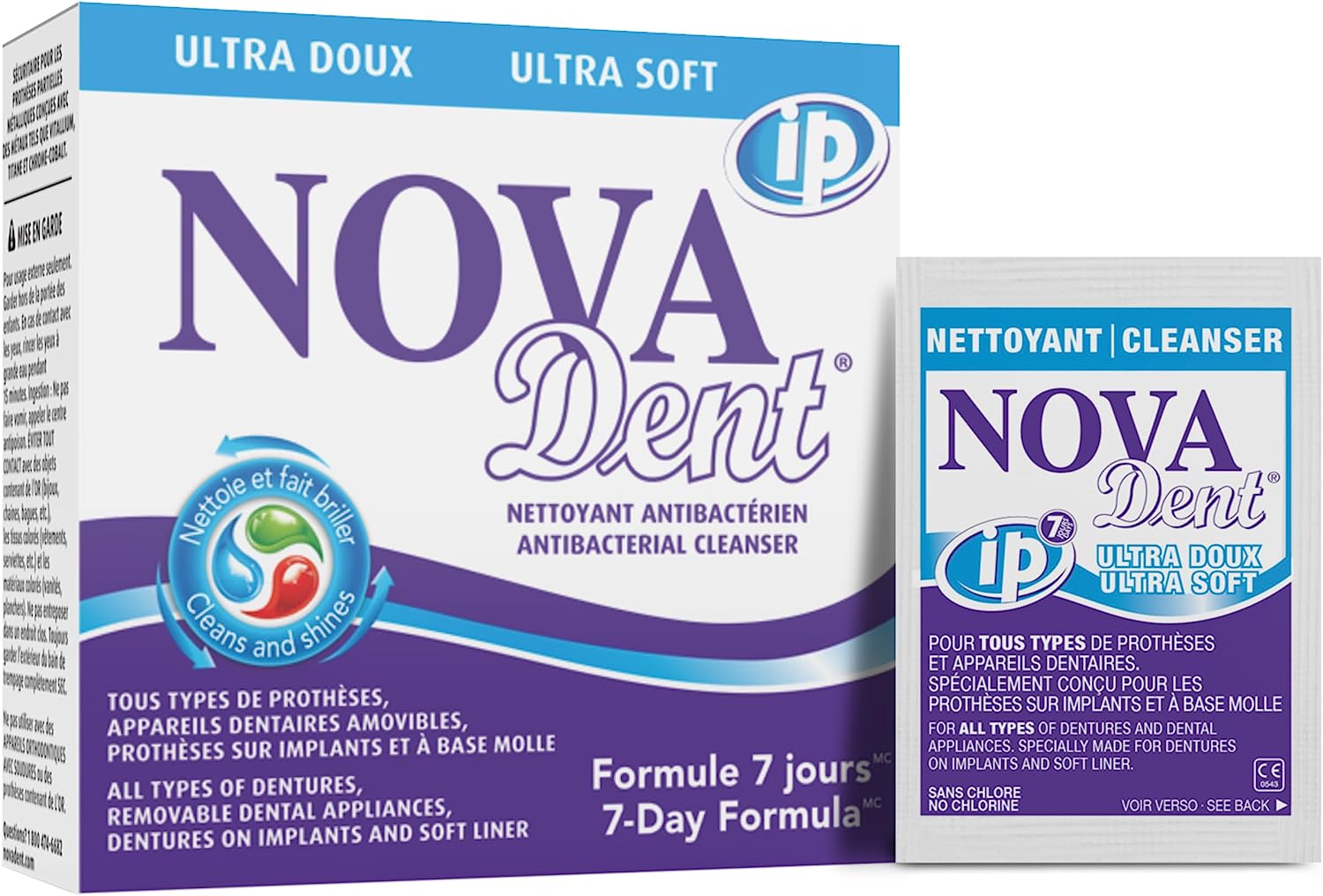 Novadent Dentures Cleaner For Denture on implants, Denture soft liner