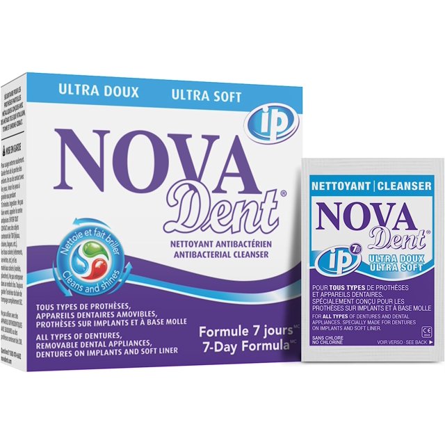 Novadent Dentures Cleaner For Denture on implants, Denture soft liner and Orthodontic