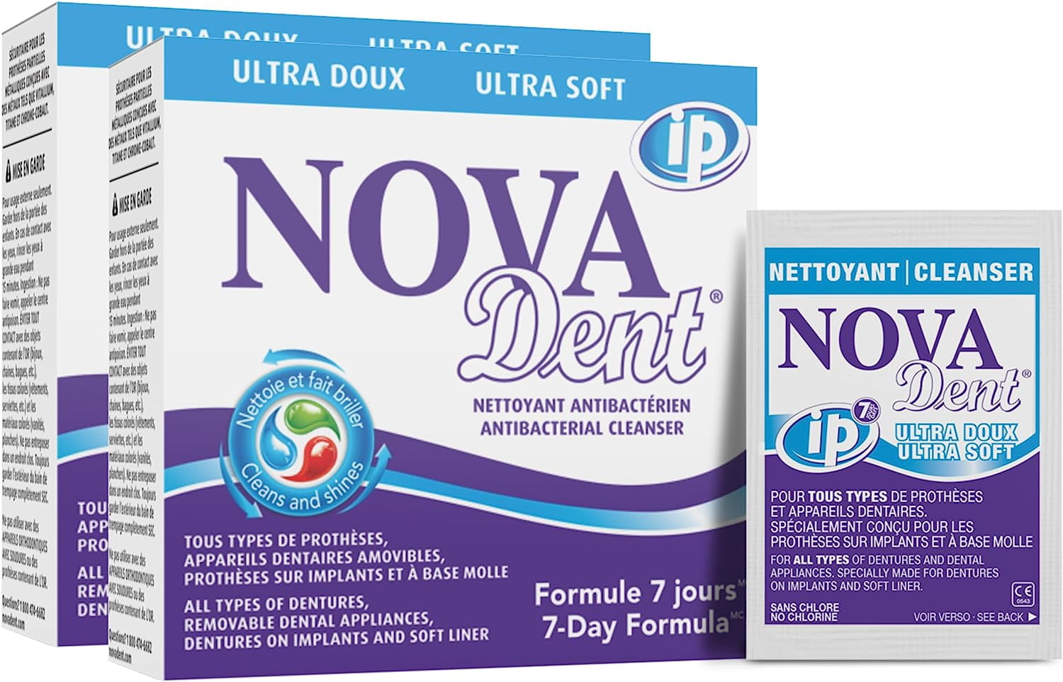 Novadent Dentures Cleaner For Denture on implants, Denture soft liner