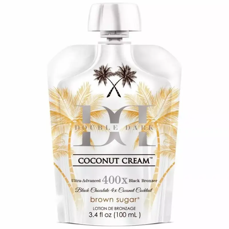 Novaglow Brown Sugar Double Dark Coconut Cream 400X Bronzer 3.4 oz