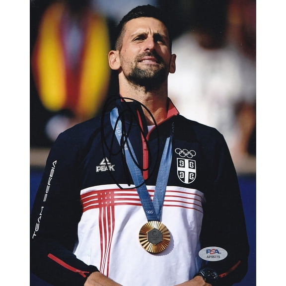 Novak Djokovic Tennis US Open Olympics Signed Autograph 8x10 Photo PSA/DNA COA A