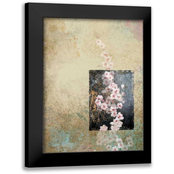 Novak, Rick 12x14 Black Modern Framed Museum Art Print Titled - Cherry Blossom Abstract IV