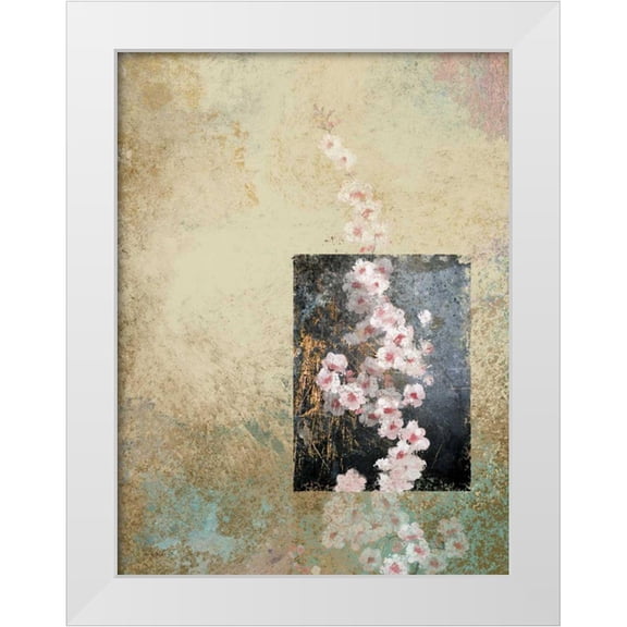 Novak, Rick 12x14 White Modern Wood Framed Museum Art Print Titled - Cherry Blossom Abstract IV