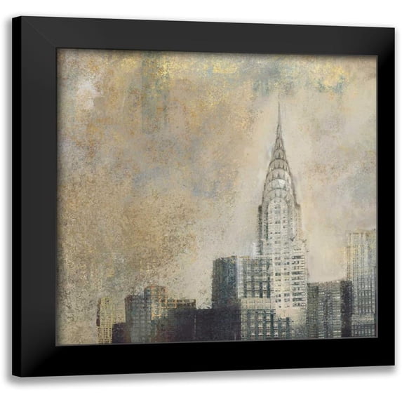 Novak, Rick 20x20 Black Modern Framed Museum Art Print Titled - Light New York Abstract II