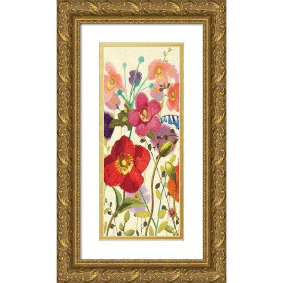 Novak, Shirley 10x18 Gold Ornate Wood Framed with Double Matting Museum Art Print Titled - Couleur Printemps III Panel I