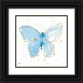 thumbnail image 1 of Novak, Shirley 12x12 Black Ornate Wood Framed with Double Matting Museum Art Print Titled - Gilded Butterflies III, 1 of 4