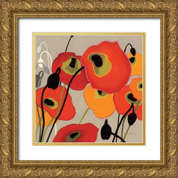 Novak, Shirley 12x12 Gold Ornate Wood Framed with Double Matting Museum Art Print Titled - Mango Tango II