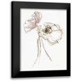 thumbnail image 1 of Novak, Shirley 12x14 Black Modern Framed Museum Art Print Titled - Three Somniferums Poppies Neutral II, 1 of 5
