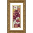 thumbnail image 1 of Novak, Shirley 13x32 Gold Ornate Wood Framed with Double Matting Museum Art Print Titled - Lemongrass in Plum Panel I, 1 of 4